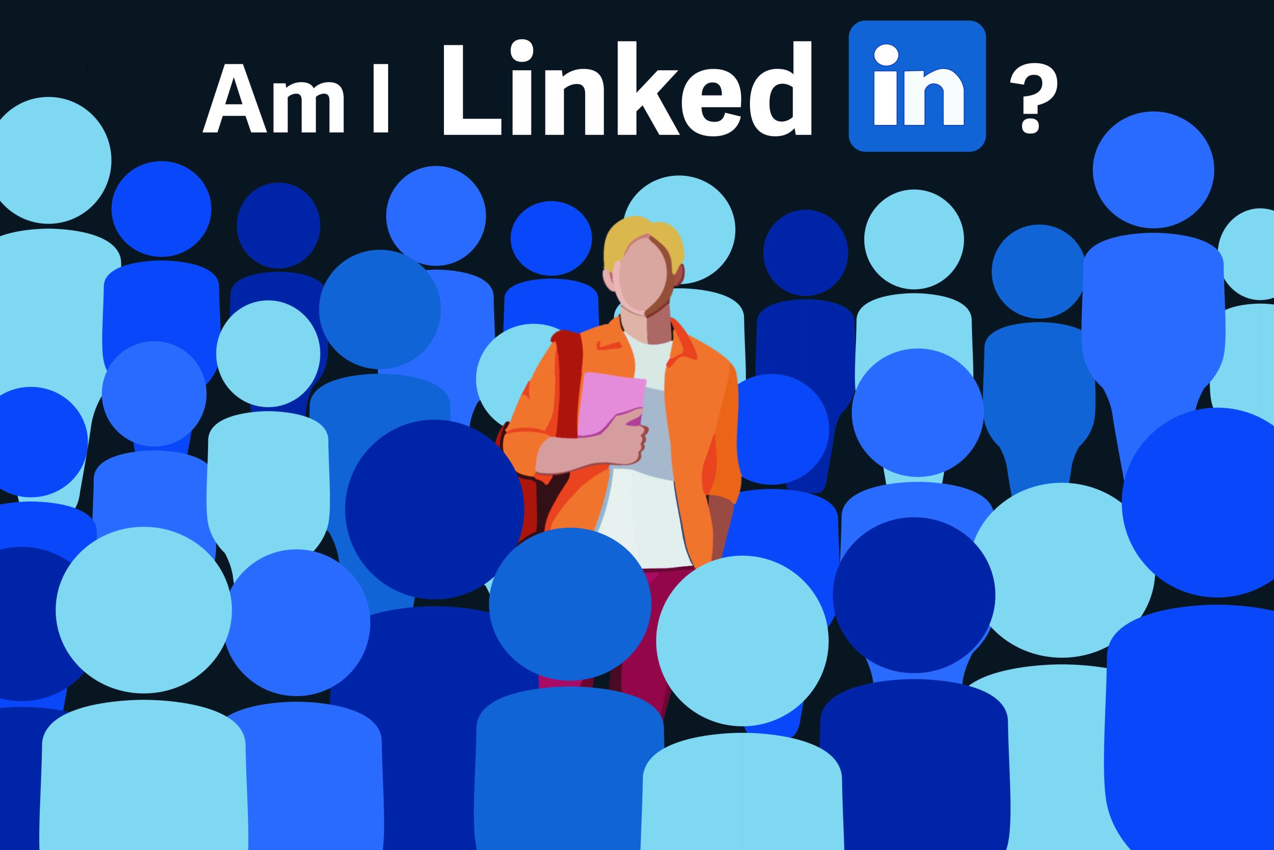 illustration of man feeling isolated using LinkedIn 